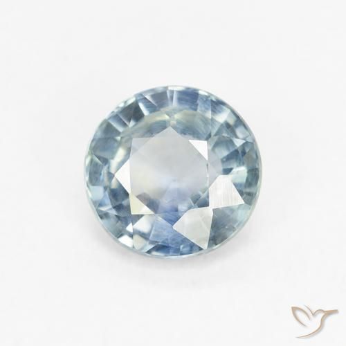 Zaffiro Blu pallido naturale da 0.70 ct, Rotondo, VS