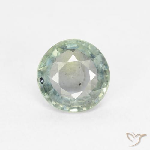 0.59ct Naturale Verde medio Zaffiro, Rotondo, VS