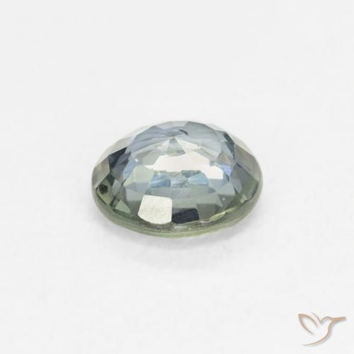 Zaffiro Verde medio naturale da 0.59 ct, Rotondo, VS