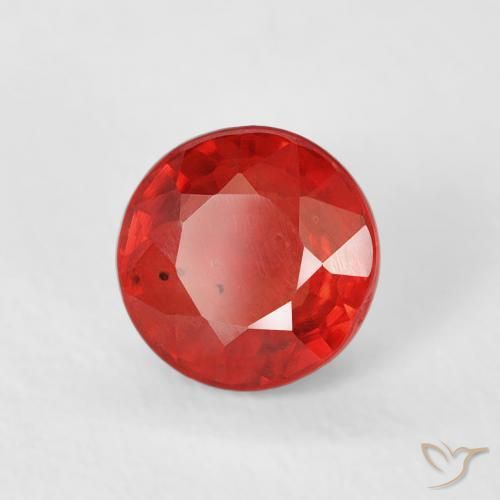 Zaffiro Rosso brillante naturale da 0.82 ct, Rotondo, VS