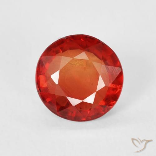 0.77ct Naturale Rosso brillante Zaffiro, Rotondo, VS
