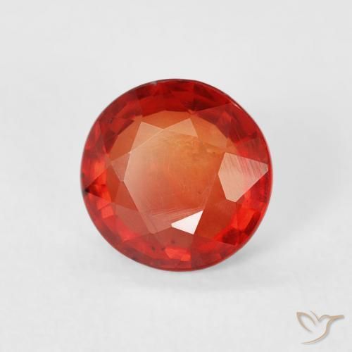 Zaffiro Rosso brillante naturale da 0.77 ct, Rotondo, VS