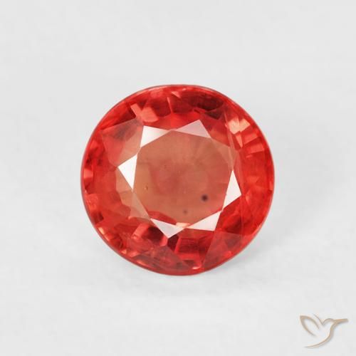 0.78ct Naturale Rosso brillante Zaffiro, Rotondo, VS