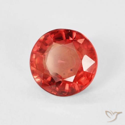 Zaffiro Rosso brillante naturale da 0.78 ct, Rotondo, VS