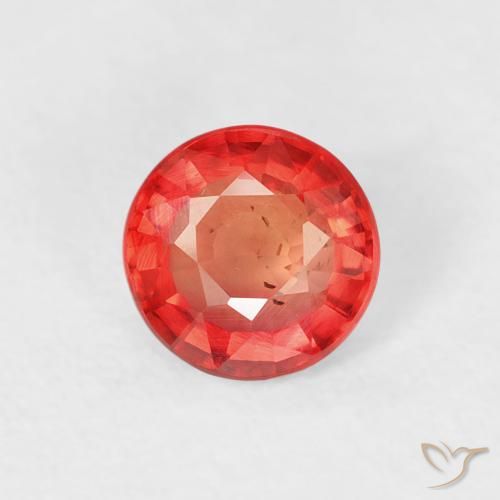 0.61ct Naturale Rosso brillante Zaffiro, Rotondo, VS