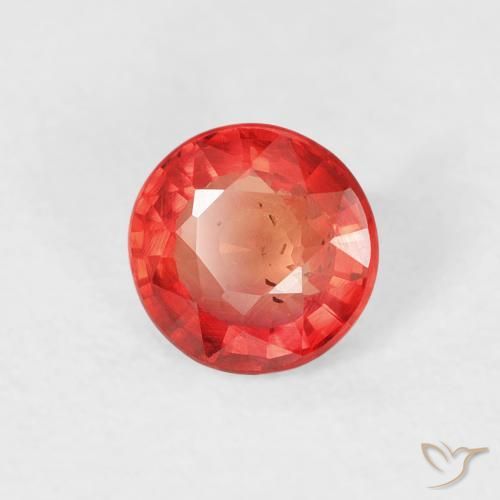 Zaffiro Rosso brillante naturale da 0.61 ct, Rotondo, VS