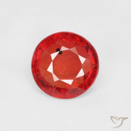 0.73ct Naturale Rosso brillante Zaffiro, Rotondo, VS