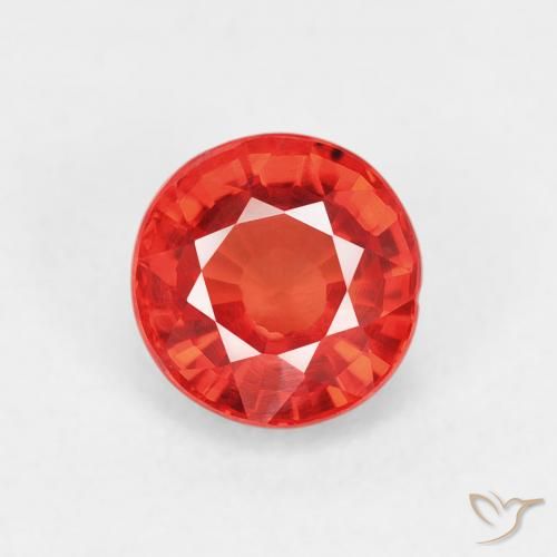 0.95ct Naturale Rosso medio Zaffiro, Rotondo, VS