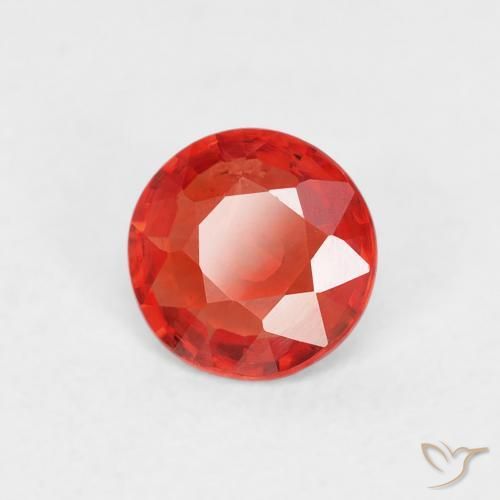 Zaffiro Rosso brillante naturale da 0.51 ct, Rotondo, VS