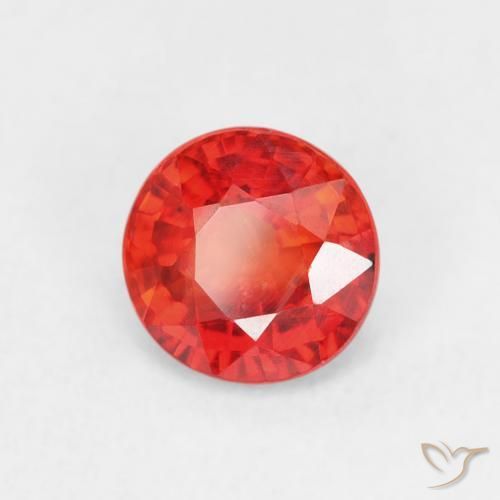 Zaffiro Rosso brillante naturale da 0.78 ct, Rotondo, VVS-VS