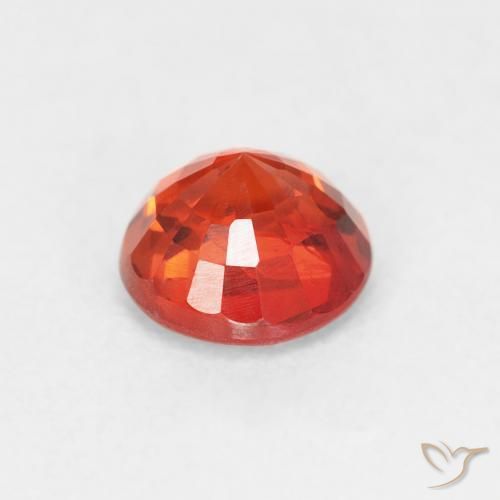 Zaffiro Rosso brillante naturale da 0.78 ct, Rotondo, VVS-VS