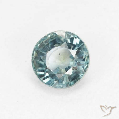 Zaffiro Celeste chiaro naturale da 0.85 ct, Rotondo, VS
