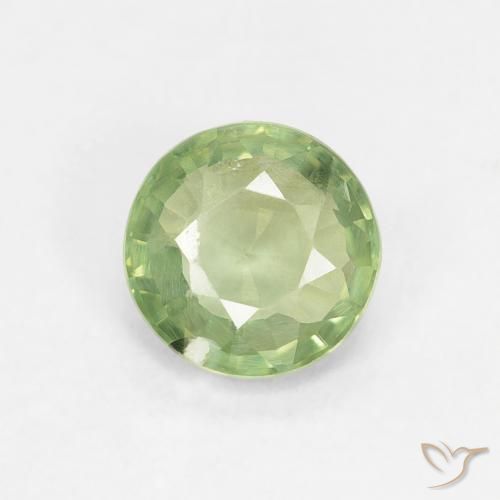 0.89ct Naturale Verde lime Zaffiro, Rotondo, VS
