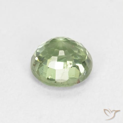 Zaffiro Giallo chiaro Verde naturale da 0.98 ct, Rotondo, VS