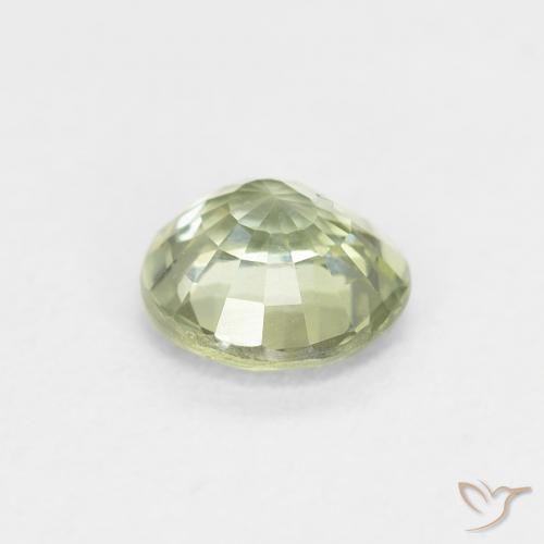 Zaffiro Verde chiaro naturale da 0.86 ct, Rotondo, VS