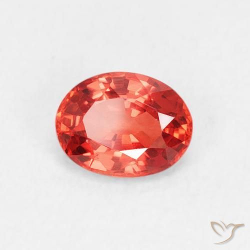 Zaffiro Rosso cremisi brillante naturale da 0.46 ct, Ovale, VVS-VS