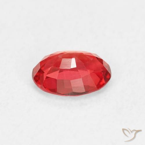 Zaffiro Rosso cremisi brillante naturale da 0.46 ct, Ovale, VVS-VS
