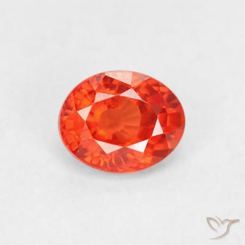 0.47ct Naturale Rosso medio Zaffiro, Ovale, VVS
