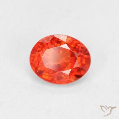 Zaffiro Rosso medio naturale da 0.47 ct, Ovale, VVS