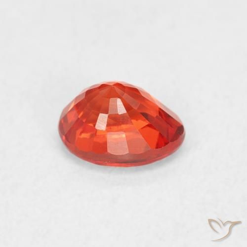 Zaffiro Rosso medio naturale da 0.47 ct, Ovale, VVS