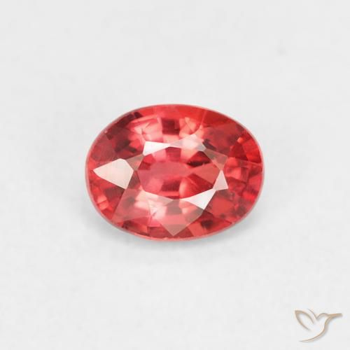0.41ct Naturale Rosso medio Zaffiro, Ovale, VVS