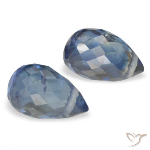 Gemme di Zaffiro Blu navy naturale da 1.08 ct, Taglio briolette, VS-SI