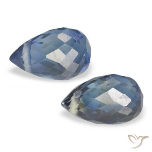 Gemme di Zaffiro Blu navy naturale da 1.08 ct, Taglio briolette, VS-SI
