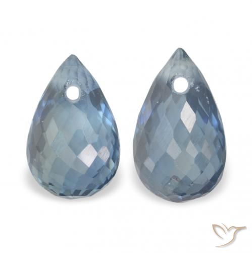 1.51ctw Naturale Blu Zaffiro, Taglio briolette, VS