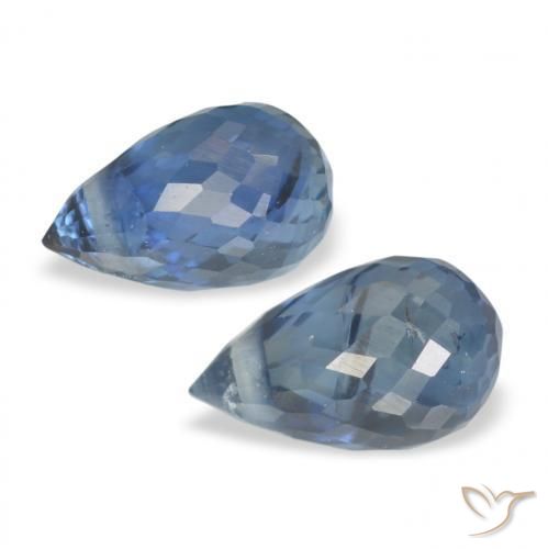 Gemme di Zaffiro Blu naturale da 1.51 ct, Taglio briolette, VS