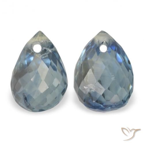 1.44ctw Naturale Teal-blu Zaffiro, Taglio briolette, VS