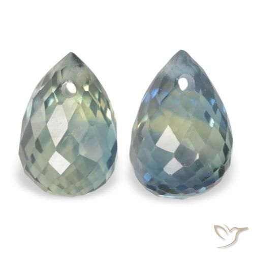 1.50ctw Naturale Verdazzurro Zaffiro, Taglio briolette, VS