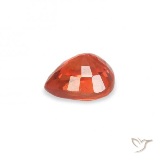 Zaffiro Arancio caldo naturale da 0.51 ct, Forma a pera, VS