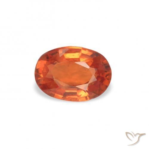 Zaffiro Arancio Medio naturale da 0.46 ct, Ovale, VS