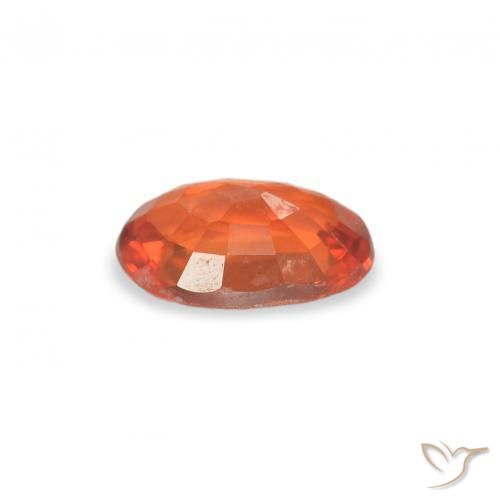Zaffiro Arancio Medio naturale da 0.46 ct, Ovale, VS