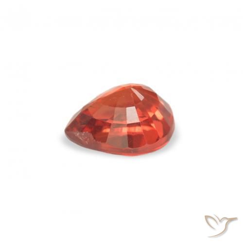 Zaffiro Rosso intenso naturale da 0.46 ct, Forma a pera, VS
