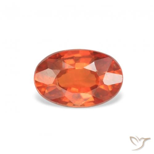 0.70ct Naturale Arancia Fuoco Zaffiro, Ovale, VS