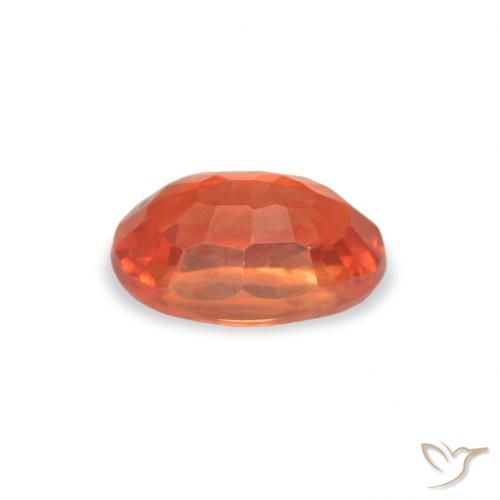 Zaffiro Arancia Fuoco naturale da 0.70 ct, Ovale, VS