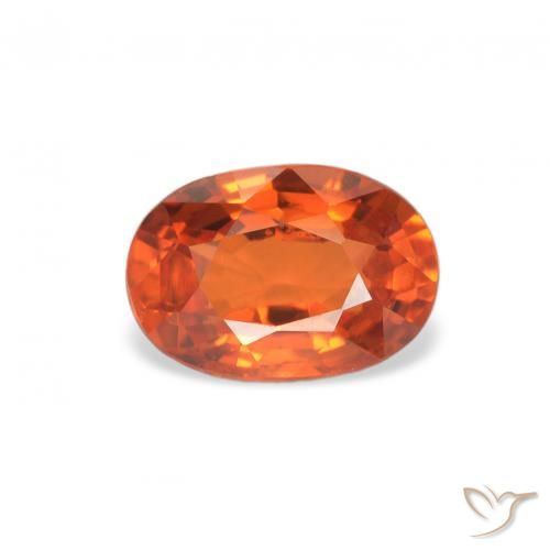0.73ct Naturale Arancia Fuoco Zaffiro, Ovale, VS