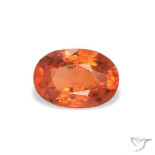 Zaffiro Arancia Fuoco naturale da 0.73 ct, Ovale, VS