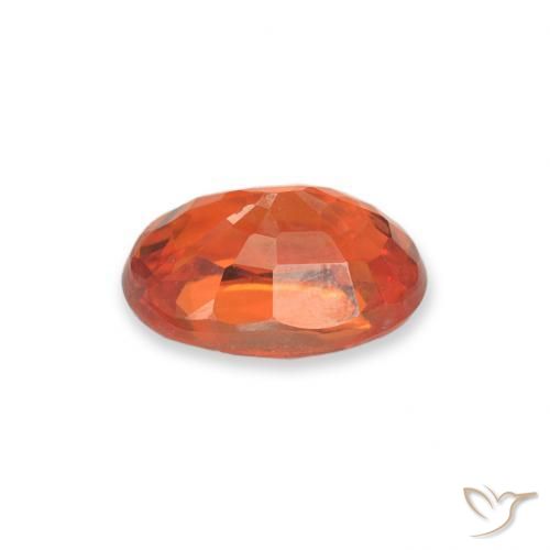 Zaffiro Arancia Fuoco naturale da 0.73 ct, Ovale, VS
