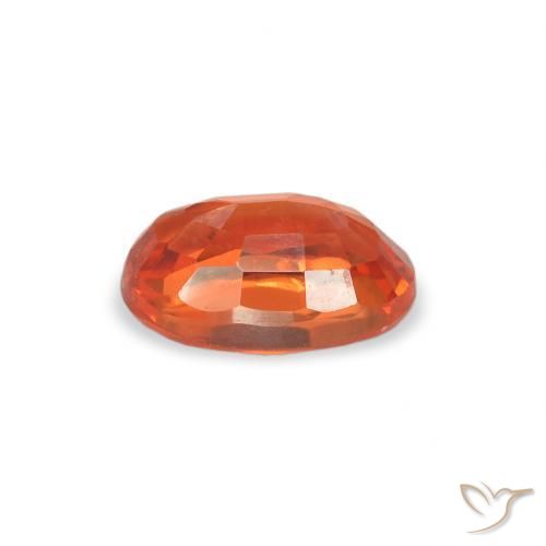 Zaffiro Arancia Fuoco naturale da 0.65 ct, Ovale, VS