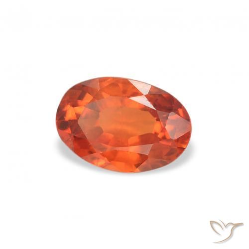Zaffiro Arancio Medio naturale da 0.60 ct, Ovale, VS