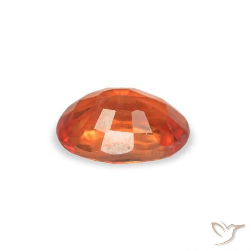 Zaffiro Arancio Medio naturale da 0.60 ct, Ovale, VS