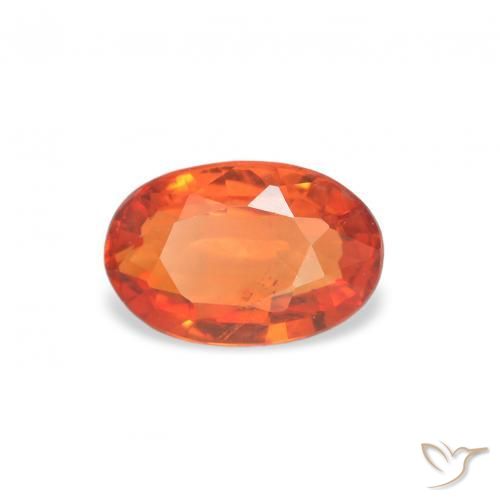 Zaffiro Arancio Medio naturale da 0.54 ct, Ovale, VS