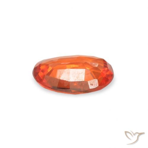 Zaffiro Arancio Medio naturale da 0.54 ct, Ovale, VS