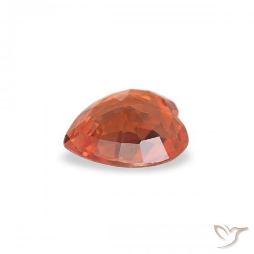 Zaffiro Arancio Medio naturale da 0.34 ct, Cuore, VVS