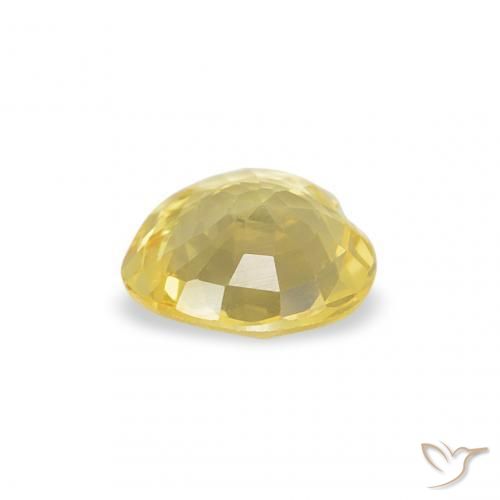 Zaffiro Giallo medio naturale da 0.32 ct, Cuore, VVS
