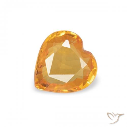 0.37ct Naturale Oro Zaffiro, Cuore, VVS
