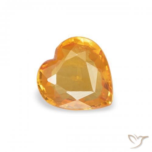 Zaffiro Oro naturale da 0.37 ct, Cuore, VVS