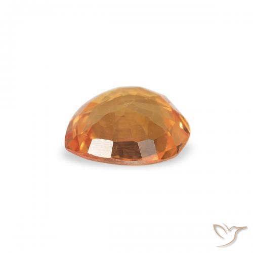 Zaffiro Arancione brillante naturale da 0.32 ct, Cuore, VVS